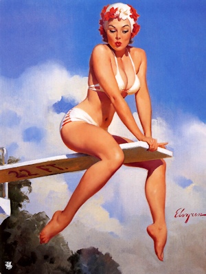 The Voice of Logic is Sometimes Fear Second Thoughts by Gil Elvgren