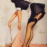 Complete the Cycle of Chores to Keep a Tidier Home Complete the Cycle of a Chore Image CLEAN_SWEEP_1963_by Gil Elvgren