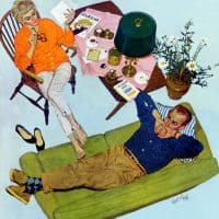 Workweek Slobs: Ten Ways to Kick That Habit Kurt Ard for Saturday Evening Post 1956