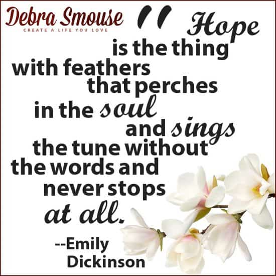 Hope is the thing like feathers